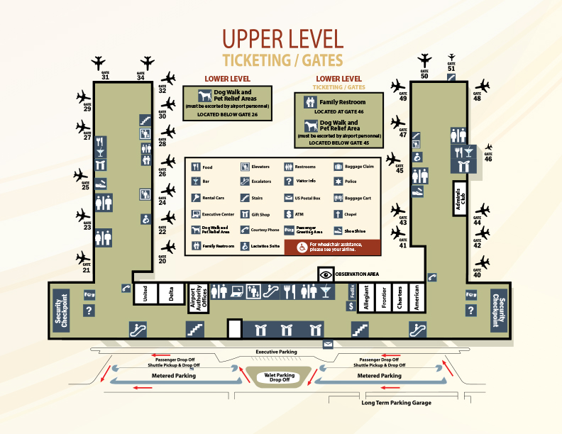 Terminal Maps Piedmont Triad International Airport