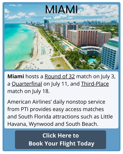 Miami hosts 3 more important WC matches